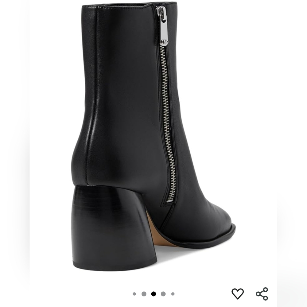 Michael Michael Kors Leather Women's Maude Bootie Fashion Boots Black New 3" - Picture 3 of 9